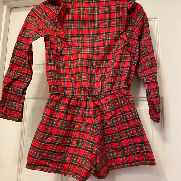 EUC Wild and Gorgeous Plaid romper - Picture 2 of 3